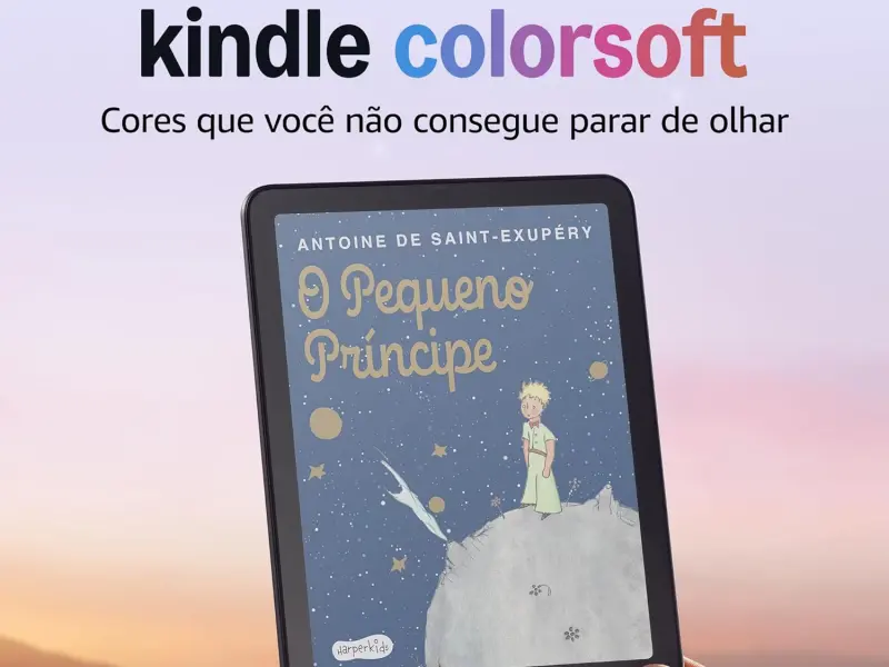 Kindle Colorsoft 16GB mostrando capa colorida