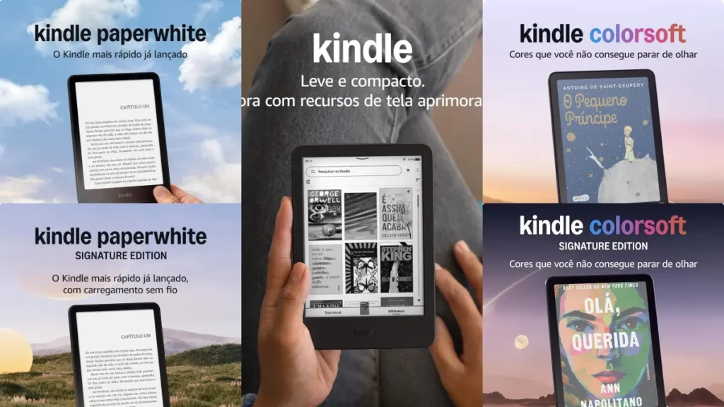 Qual Kindle comprar em 2026? Comparativo completo dos 5 modelos