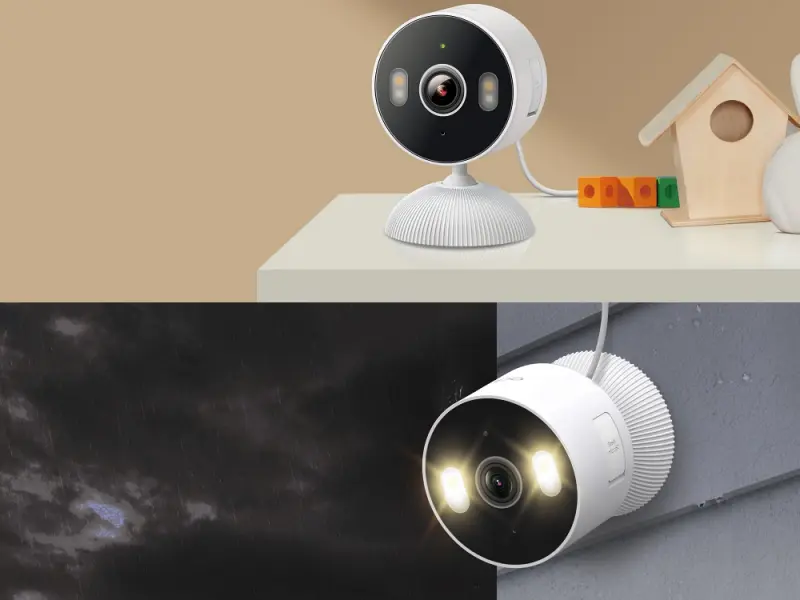 Câmera Wi-Fi TP-Link Tapo C113 com holofotes duplos e design para uso interno e externo